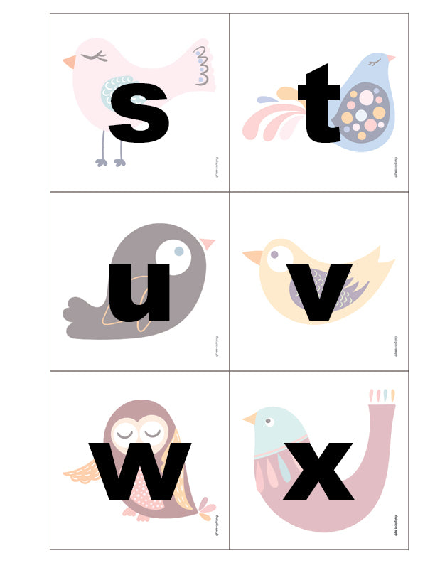 Bird Letter Cards