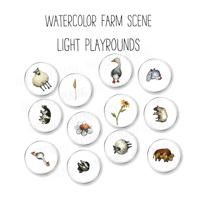 Watercolor Farm Light PlayRound Pack
