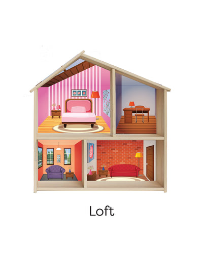 Loft Flisat Dollhouse Printable Insert