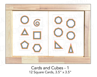 Rainbow Shapes Cards and Cubes