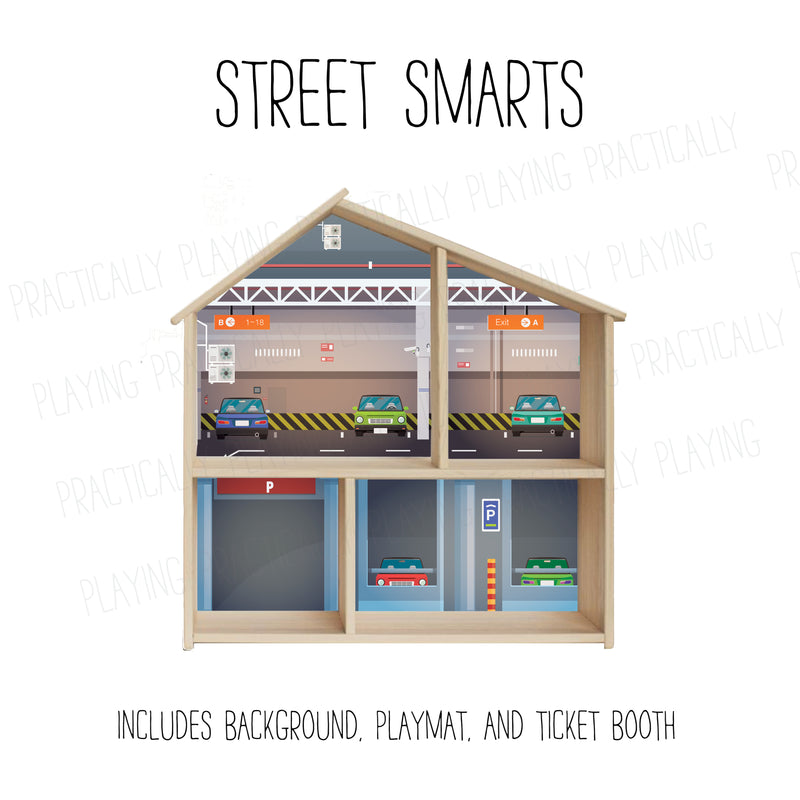 Street Smarts- Parking Garage Dollhouse Insert