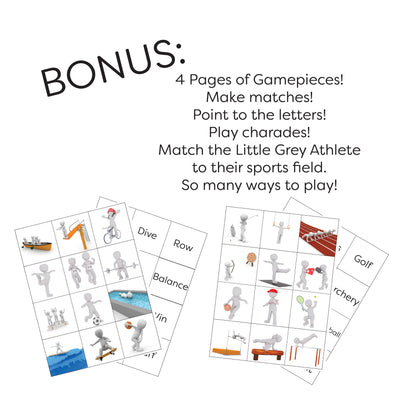The Olympics (Flisat Printable Inserts- 10 Pack + Bonus Game-pieces)