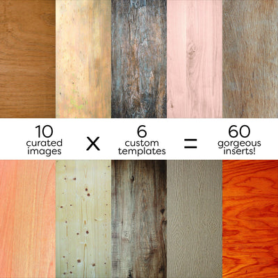 Smooth Wood Textures Pack (Flisat Insert Template- 10 Pack) - Practically Playing