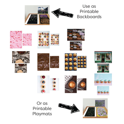 Make-a-Bakery MegaPack (Printable Flisat Inserts, Playboards & Gamepieces)