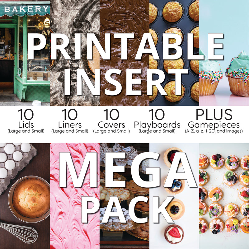 Make-a-Bakery MegaPack (Printable Flisat Inserts, Playboards & Gamepieces)