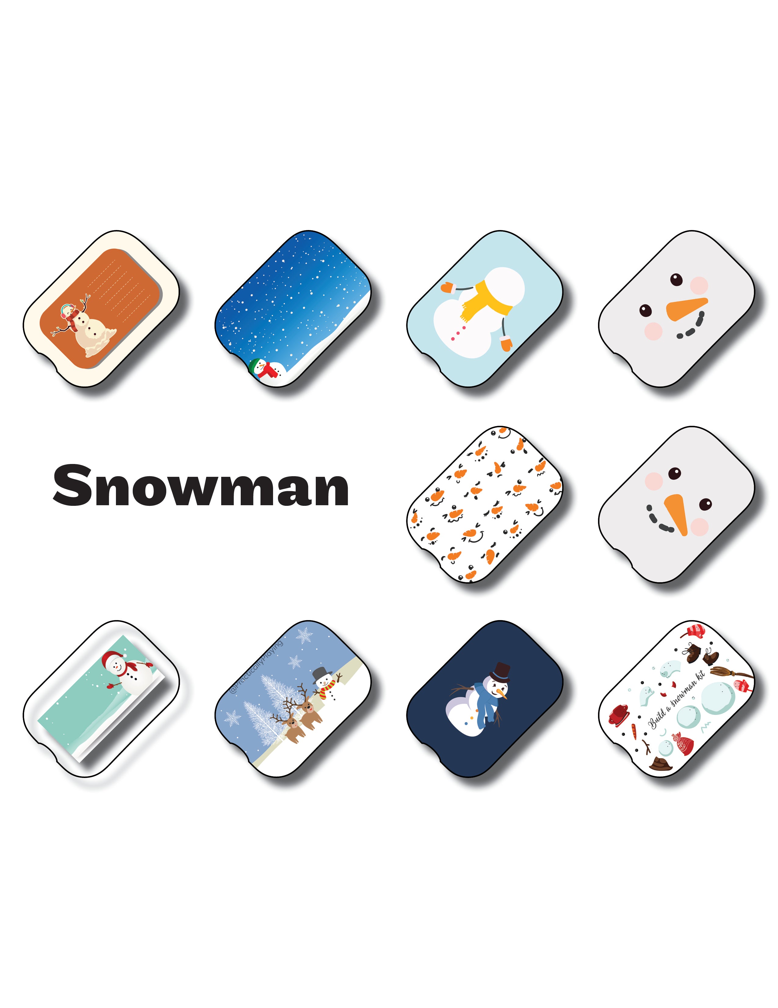 Snowman Printable Insert – Practically Playing