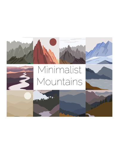 Minimalist Mountain Small World Scenes Insert Pack