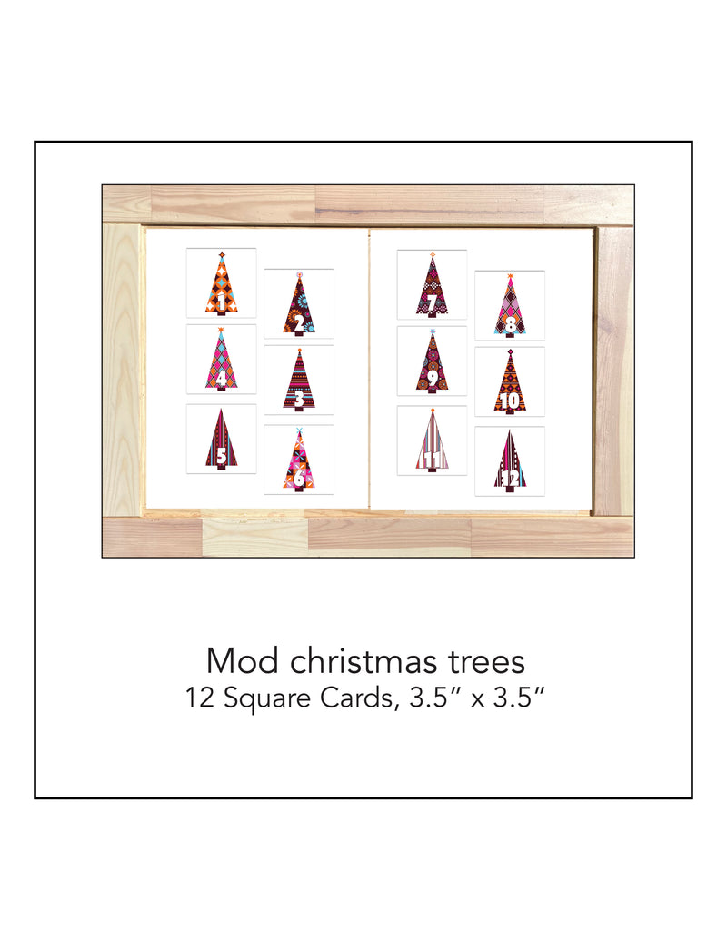 Mod Christmas Tree Matching Cards
