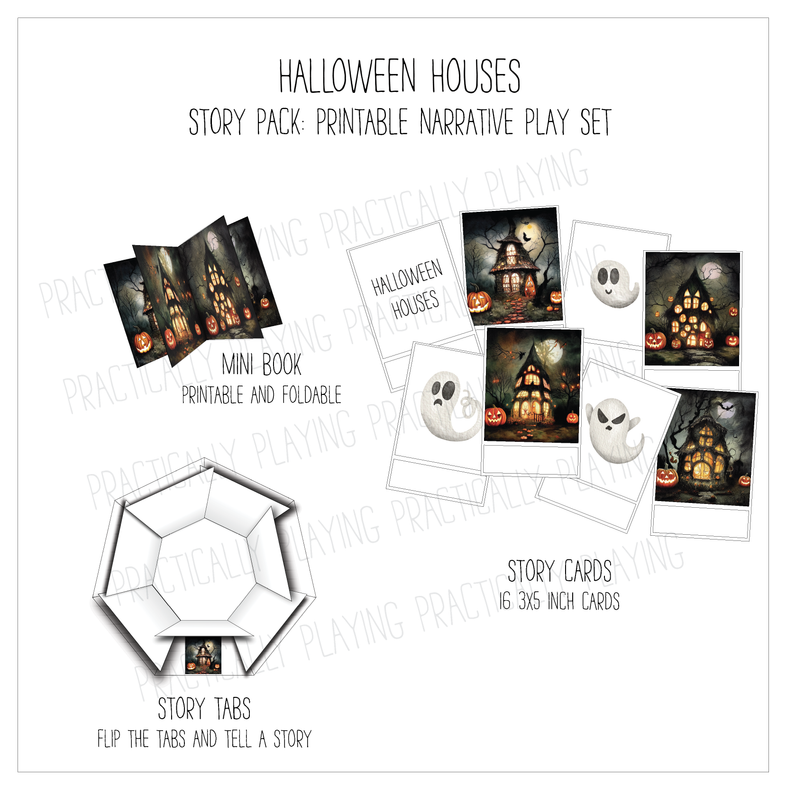 Halloween Houses & Ghosts Story Pack
