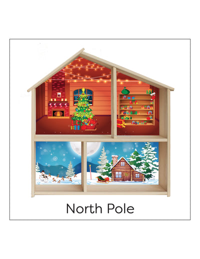 Santa's North Pole Dollhouse Printable Insert