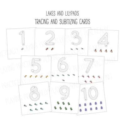 Lakes and Lily Pads Number Card Pack