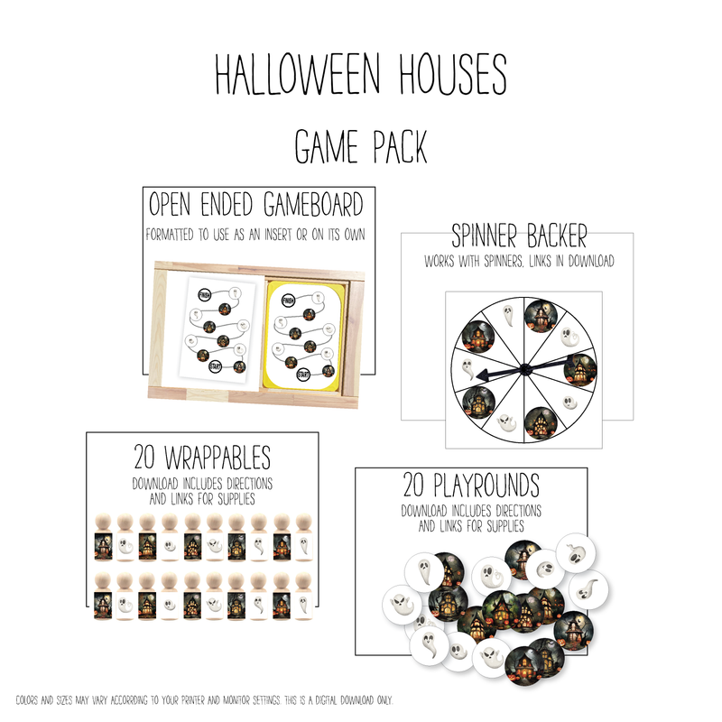 Halloween Houses & Ghosts Game Pack
