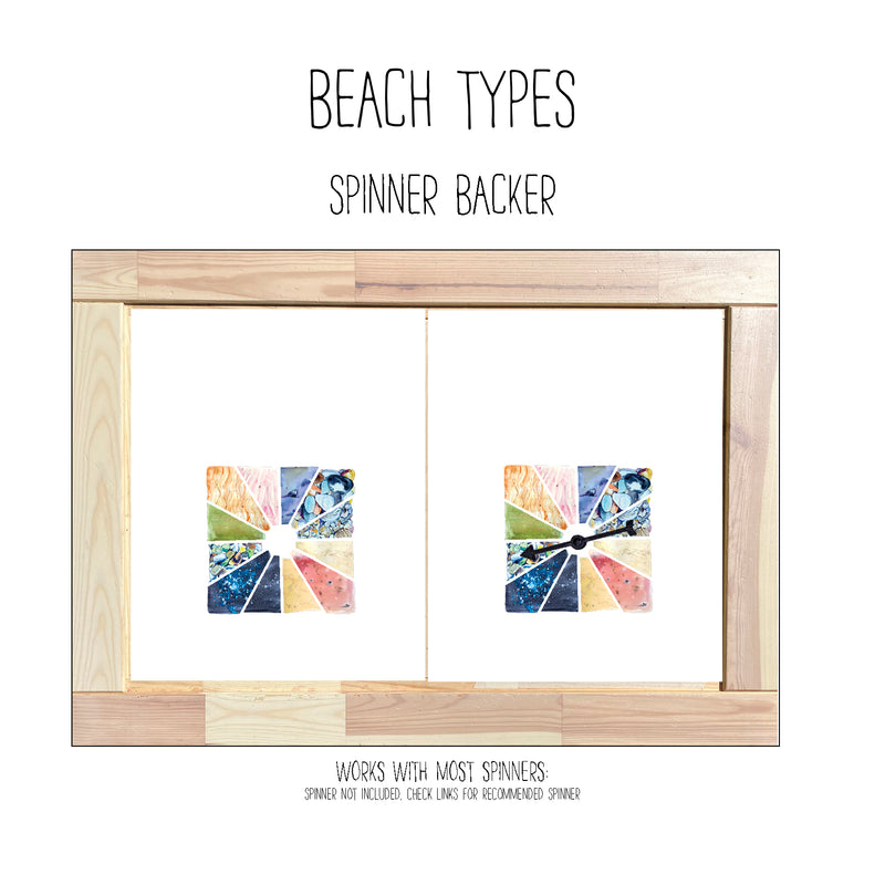 Beach Types Spinner Backer