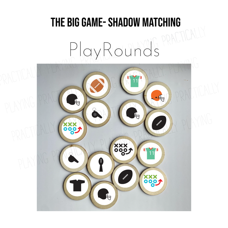 The Big Game Football Shadow Matching Printable Play Pack