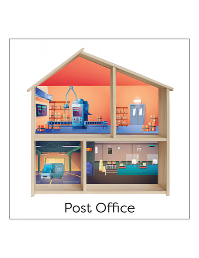 Post Office Dollhouse Printable Wallpaper
