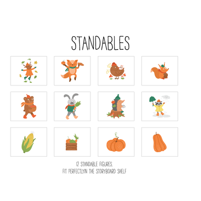 Fall Fairytale Story Board Shelf with Standables