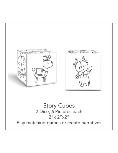 Snowman Coloring Cards and Story Cubes