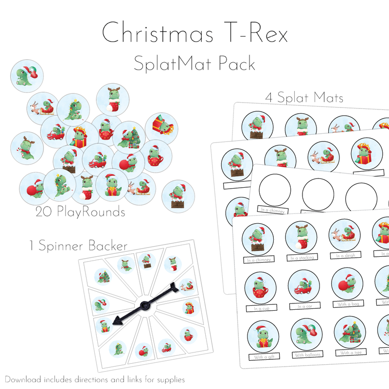 Christmas T-Rex Splat Mat Game Pack (VIP EXCLUSIVE!)