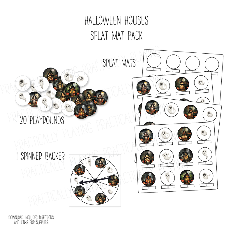 Halloween Houses & Ghosts Splat Mat Game Pack (VIP EXCLUSIVE!)