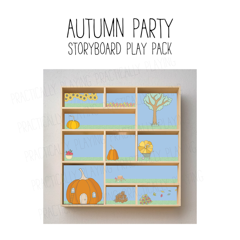 Autumn Party Story Board Shelf with Standables