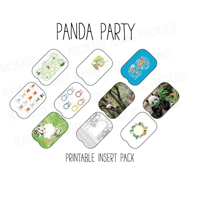 Panda Party Printable Insert Pack with Free Table Planner