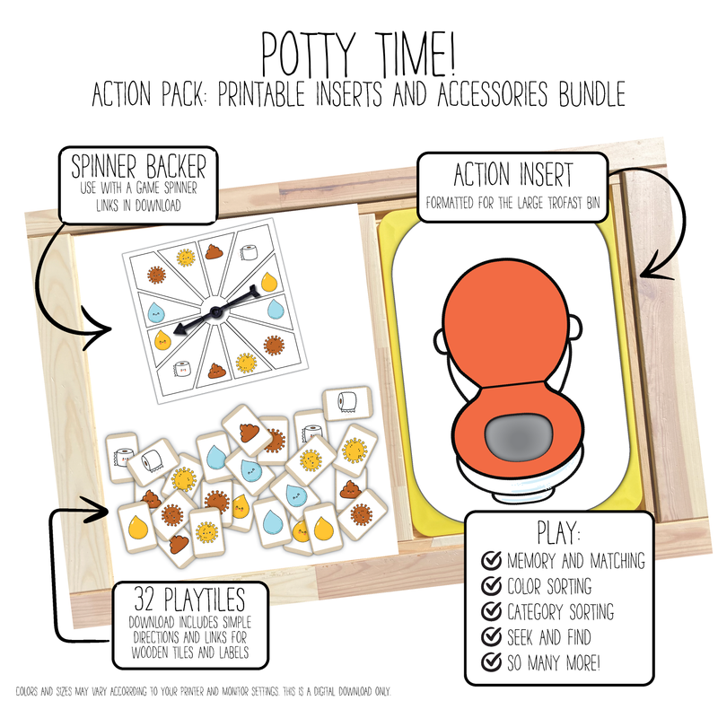 Potty Time- Action Pack - Compatible with the Mouth Trimmable