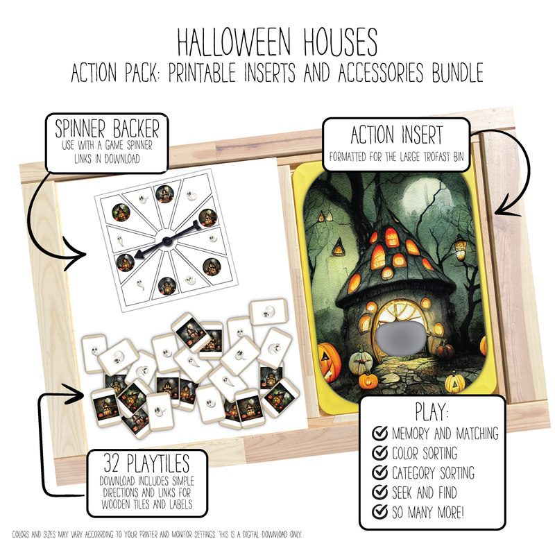 Halloween Houses & Ghosts Mouth Action Pack