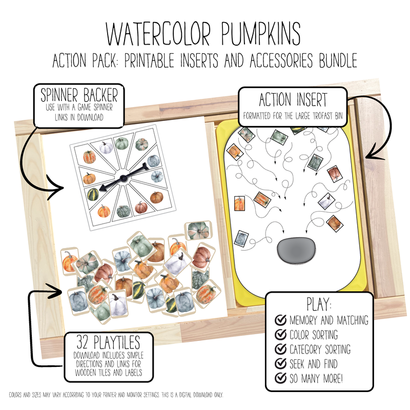 Watercolor Pumpkins Mouth Action Pack