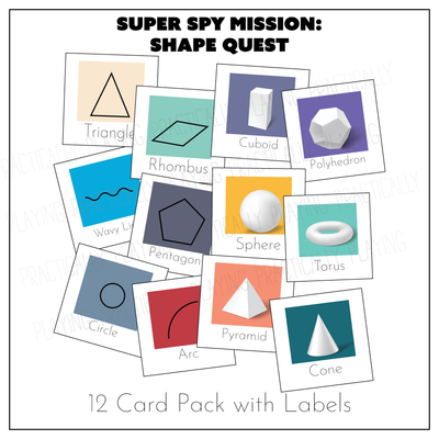 Super Spy Mission- Shape Quest Bingo Set