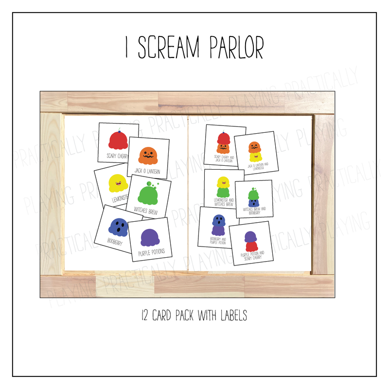 I Scream Parlor Three Part Cards