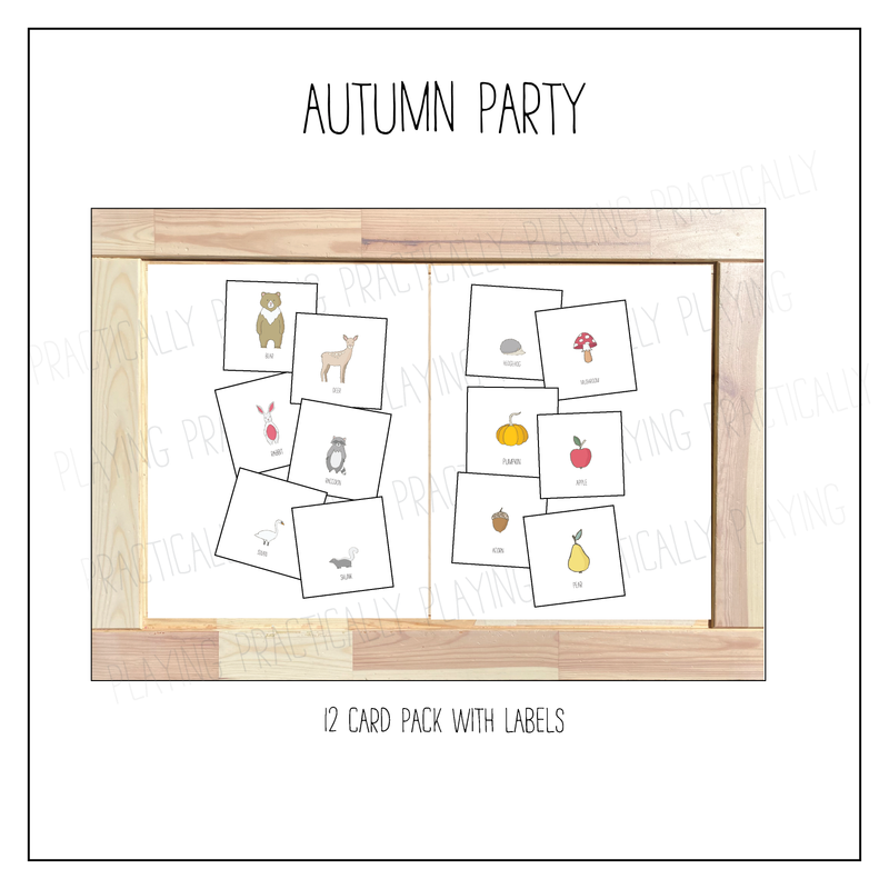 Autumn Party Three Part Cards