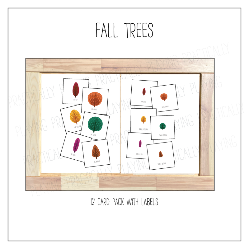 Fall Trees Three Part Cards