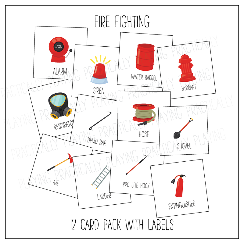 Fire Fighting Three Part Cards