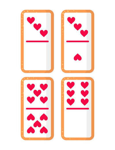 Valentines Heart Dominos