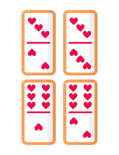 Valentines Heart Dominos
