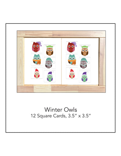 Winter Owl Matching Game