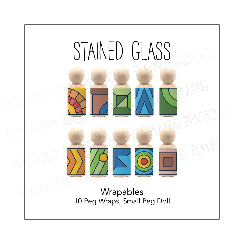 Stained Glass Wrapable Peg Pack