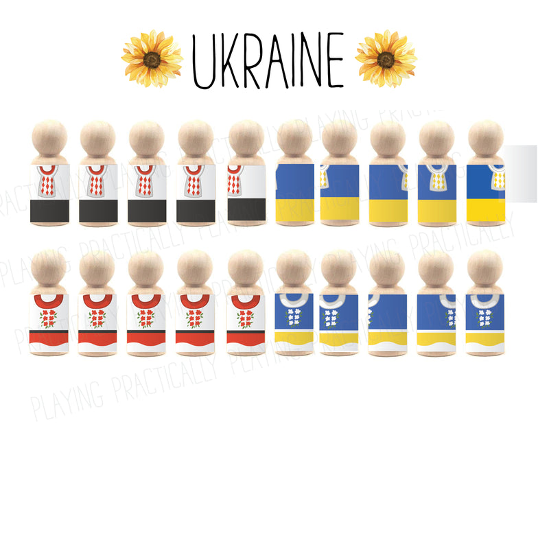 Ukraine Wrapable Peg Pack