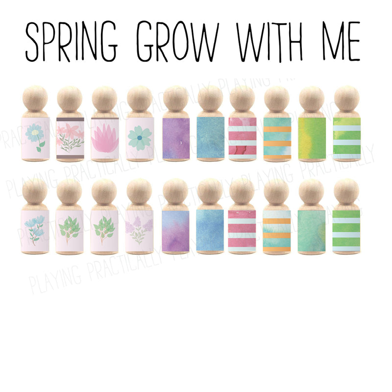 Spring: Grow with Me Wrapable Peg Pack