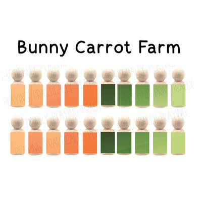 Bunny Carrot Farm Story Board Shelf with Wrappables- PRINT AND CUT