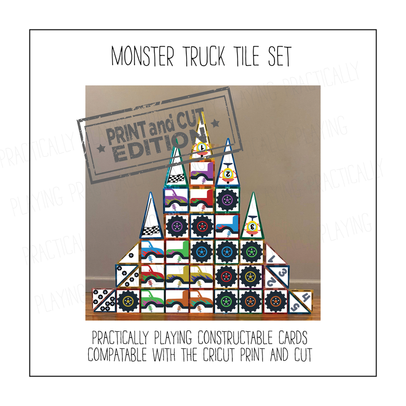 Monster Truck Constructable- Cricut Print and Cut Compatible