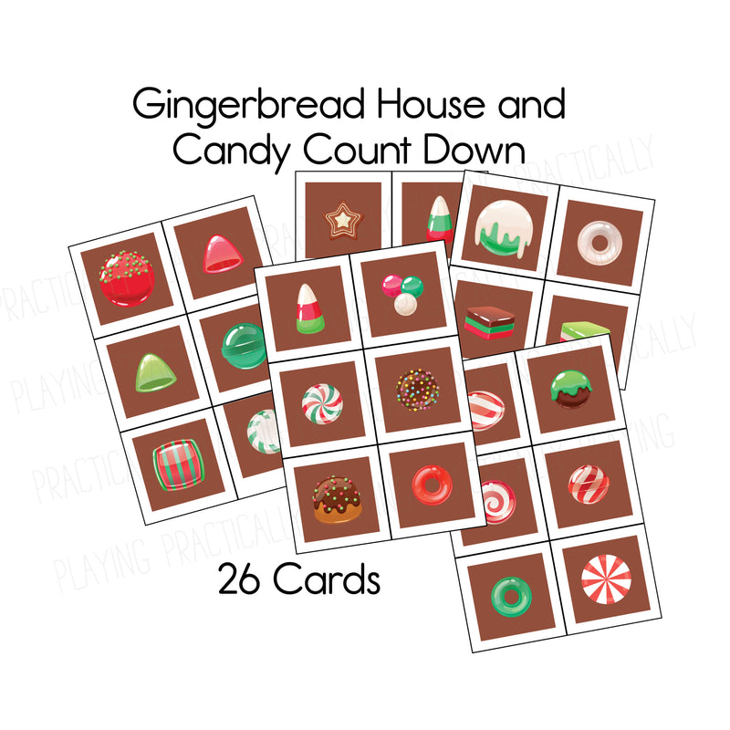 Gingerbread House and Candy Countdown Action Pack: Printable Inserts and Loose Parts