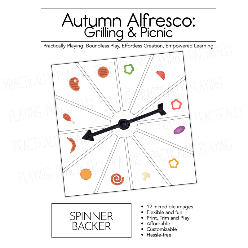 Autumn Alfresco Grilling and Picnic Action Pack: Printable Inserts and Loose Parts Action Pack: Printable Inserts and Loose Parts