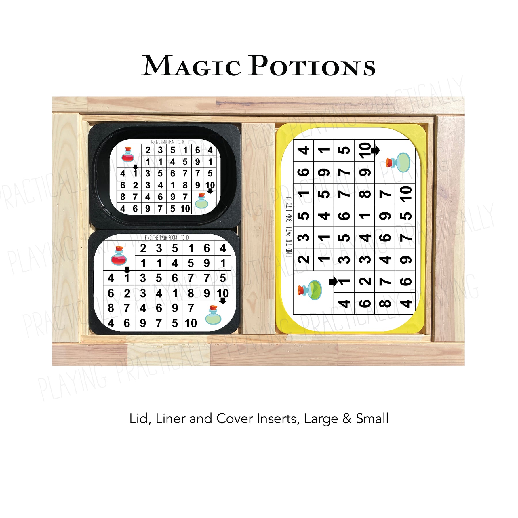 Magic Potions Puzzle and Math Pack: Printable Inserts, Dominos, Puzzle ...