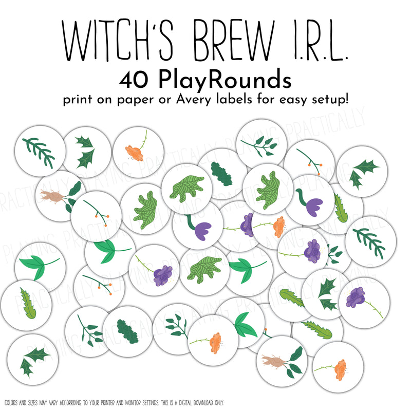Witches Brew IRL Game Essentials Pack: Printable Insert, Game and Loose Parts Pack