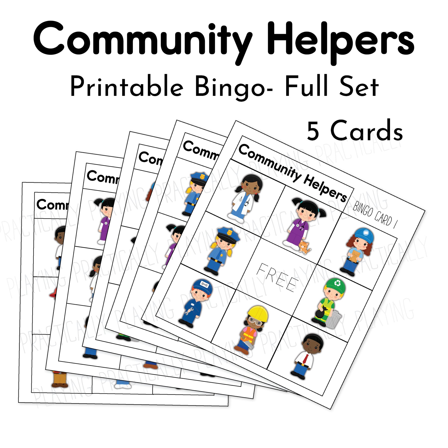 community-helpers-game-essentials-pack-printable-insert-game-and-loo-practically-playing for Free Printable Community Helper Bingo Community Helpers Game Essentials Pack: Printable Insert, Game and Loo – Practically Playing for Free Printable Community Helper Bingo