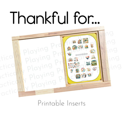 Thankful For... (The Gratitude Pack) Action Pack: Printable Inserts and Loose Parts