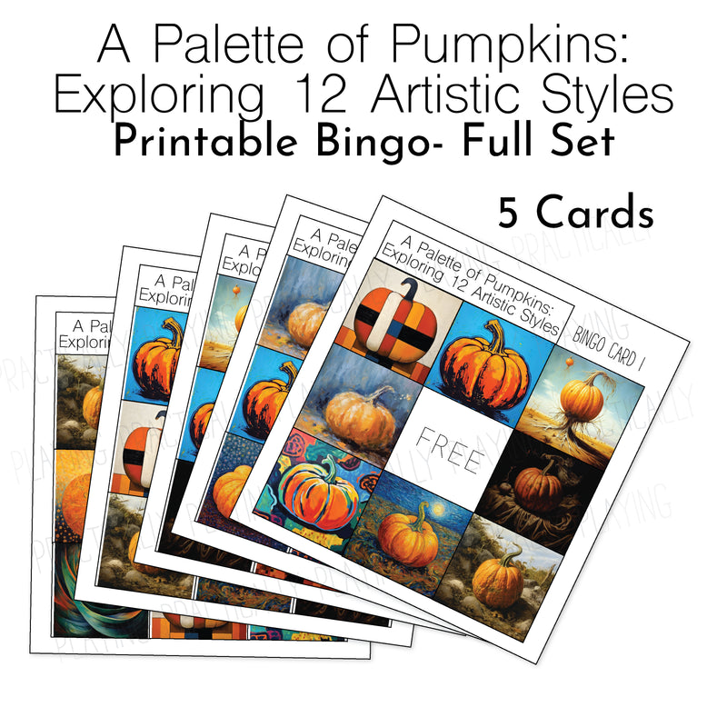 A Palette of Pumpkins Game Essentials Pack: Printable Insert, Game and Loose Parts Pack
