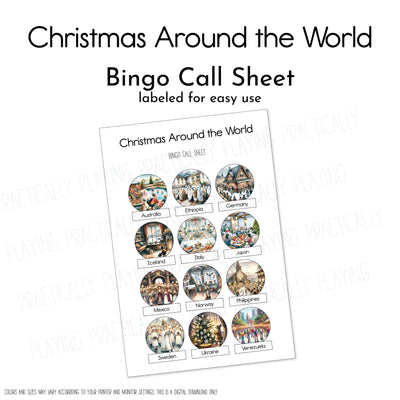 Christmas Around the World Game Essentials Pack: Printable Insert, Game and Loose Parts Pack
