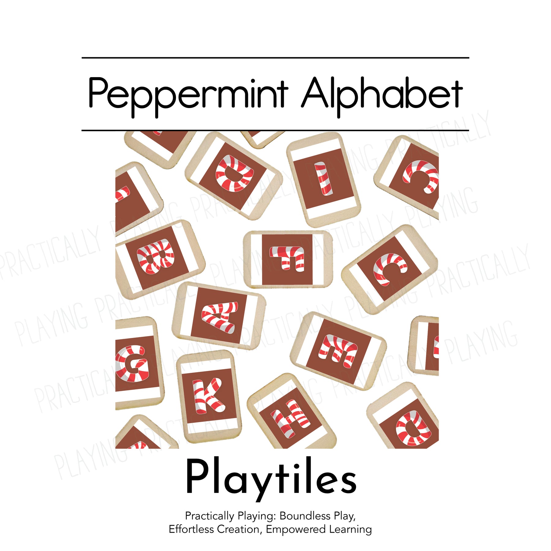 Peppermint Lettering Peppermint Alphabet Action Pack: Printable Inserts and Loose Parts (Gi ...